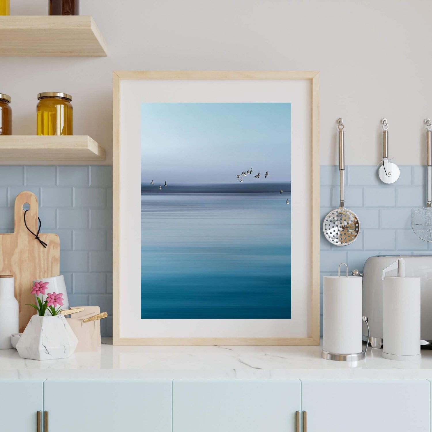 cadre-photo-cuisine-bleue