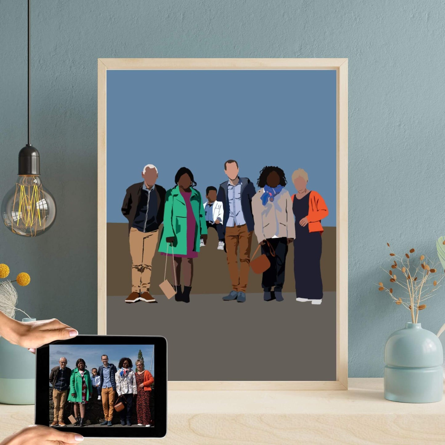 illustration d'un groupe à partir d'une photo