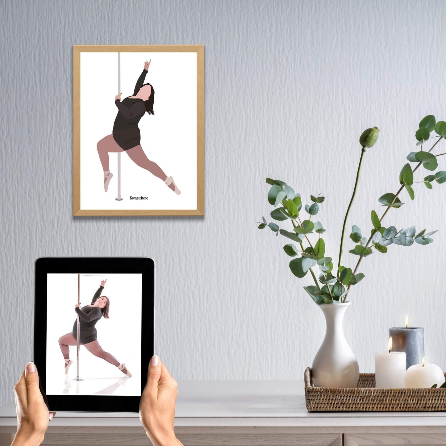 Illustration personnalisée d'une danseuse